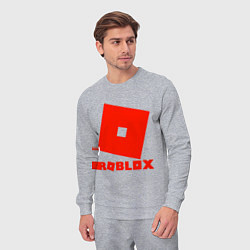 Костюм хлопковый мужской Roblox Logo, цвет: меланж — фото 2