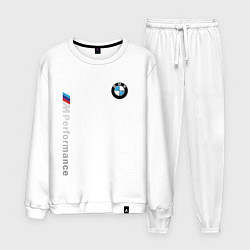 Костюм хлопковый мужской BMW M PERFORMANCE БМВ, цвет: белый