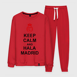 Костюм хлопковый мужской Keep Calm & Hala Madrid, цвет: красный