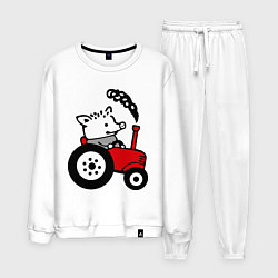 Костюм хлопковый мужской Поросенок Петр, цвет: белый