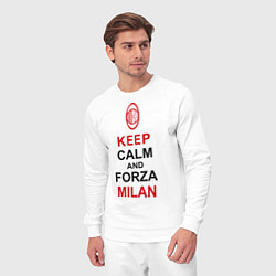 Костюм хлопковый мужской Keep Calm & Forza Milan, цвет: белый — фото 2