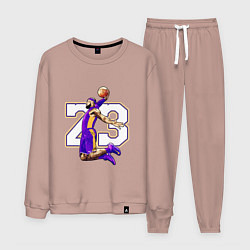 Костюм хлопковый мужской Леброн Джеймс, цвет: пыльно-розовый