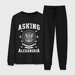 Костюм хлопковый мужской Asking Alexandria: USA, цвет: черный