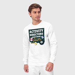 Костюм хлопковый мужской Бильярд, цвет: белый — фото 2