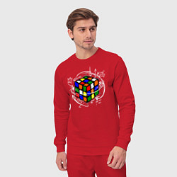 Костюм хлопковый мужской Кубик Рубика, цвет: красный — фото 2