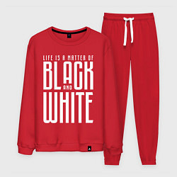 Костюм хлопковый мужской Juventus: Black & White, цвет: красный