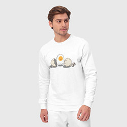 Костюм хлопковый мужской Egg Soul, цвет: белый — фото 2