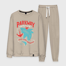 Костюм хлопковый мужской Parkway Drive: Unbreakable, цвет: миндальный