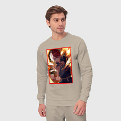 Костюм хлопковый мужской Тодороки, цвет: миндальный — фото 2