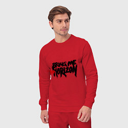Костюм хлопковый мужской Bring me the horizon, цвет: красный — фото 2