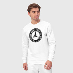 Костюм хлопковый мужской MERCEDES-BENZ: Classic, цвет: белый — фото 2
