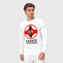 Костюм хлопковый мужской Karate Kyokushin, цвет: белый — фото 2