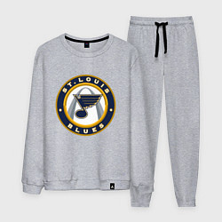 Костюм хлопковый мужской St Louis Blues, цвет: меланж