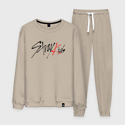 Костюм хлопковый мужской STRAY KIDS FELIX, цвет: миндальный