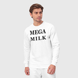 Костюм хлопковый мужской Billie Eilish: Mega Milk, цвет: белый — фото 2