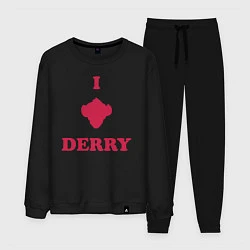 Костюм хлопковый мужской Derry, цвет: черный