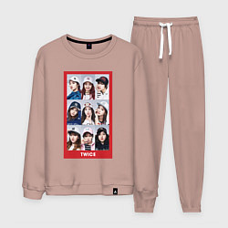 Костюм хлопковый мужской TWICE, цвет: пыльно-розовый