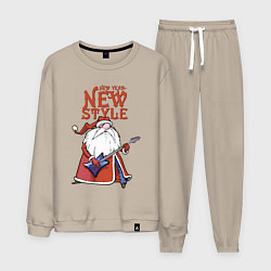 Костюм хлопковый мужской New Year - new style!, цвет: миндальный