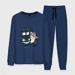 Костюм хлопковый мужской Tardis Totoro, цвет: тёмно-синий