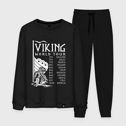 Костюм хлопковый мужской Viking world tour, цвет: черный