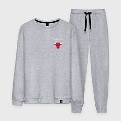 Костюм хлопковый мужской CHICAGO BULLS, цвет: меланж