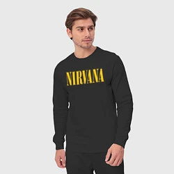 Костюм хлопковый мужской NIRVANA, цвет: черный — фото 2