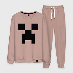 Костюм хлопковый мужской Minecraft, цвет: пыльно-розовый