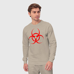 Костюм хлопковый мужской BIOHAZARD, цвет: миндальный — фото 2