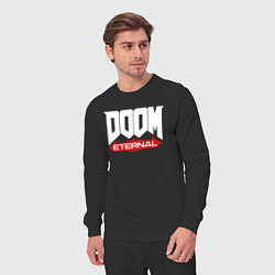 Костюм хлопковый мужской DOOM, цвет: черный — фото 2