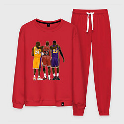 Костюм хлопковый мужской Kobe, Michael, LeBron, цвет: красный