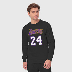 Костюм хлопковый мужской Lakers 24, цвет: черный — фото 2