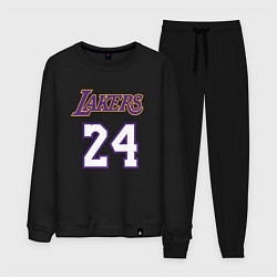 Костюм хлопковый мужской Lakers 24, цвет: черный