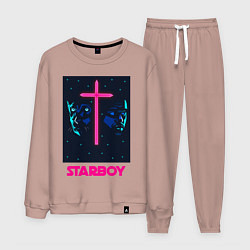 Костюм хлопковый мужской STARBOY, цвет: пыльно-розовый