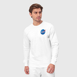 Костюм хлопковый мужской NASA, цвет: белый — фото 2