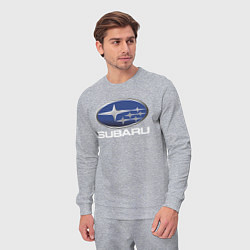 Костюм хлопковый мужской SUBARU, цвет: меланж — фото 2