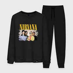 Костюм хлопковый мужской NIRVANA, цвет: черный