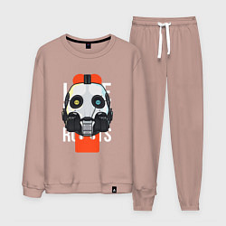 Костюм хлопковый мужской LOVE DEATH ROBOTS LDR, цвет: пыльно-розовый