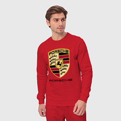 Костюм хлопковый мужской PORSCHE, цвет: красный — фото 2