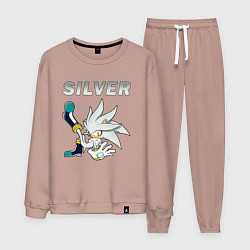 Костюм хлопковый мужской SONIC Silver, цвет: пыльно-розовый