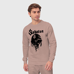 Костюм хлопковый мужской Sabaton, цвет: пыльно-розовый — фото 2