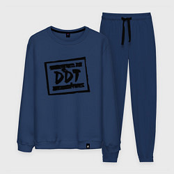 Костюм хлопковый мужской ДДТ Лого, цвет: тёмно-синий