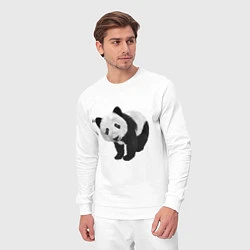 Костюм хлопковый мужской Панда, цвет: белый — фото 2