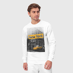 Костюм хлопковый мужской Нью-Йорк, цвет: белый — фото 2
