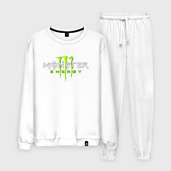 Костюм хлопковый мужской MONSTER ENERGY, цвет: белый