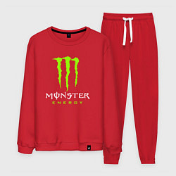 Костюм хлопковый мужской MONSTER ENERGY, цвет: красный