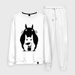 Костюм хлопковый мужской Тоторо, цвет: белый