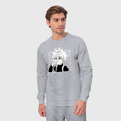 Костюм хлопковый мужской Killua Hunter x Hunter Киллуа, цвет: меланж — фото 2