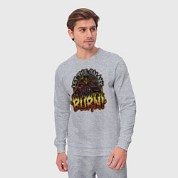 Костюм хлопковый мужской Lets the galaxy burn, цвет: меланж — фото 2