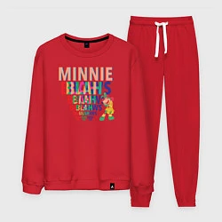 Костюм хлопковый мужской Minnie Blah Bows, цвет: красный