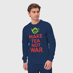 Костюм хлопковый мужской Make tea not war, цвет: тёмно-синий — фото 2